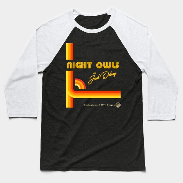 Night Owls With Jack Delroy Station Break IBC Baseball T-Shirt by darklordpug